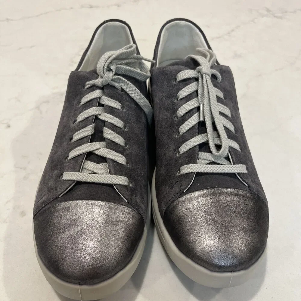 Romika NEW Sina Gray Suede‎ Comfort Cap Toe Casual Sneakers Shoes EU 37 6-6.5